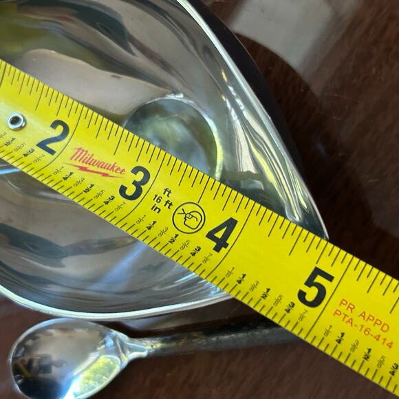 Vintage Stainless Steel Condiment Serving Bowl & Spoon Set - Picture 7 of 10